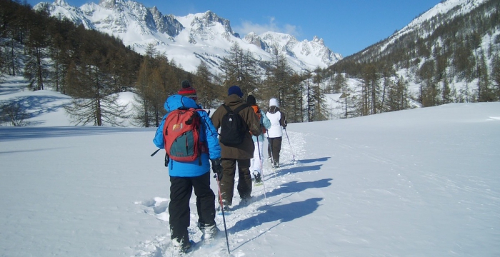 Snowshosing