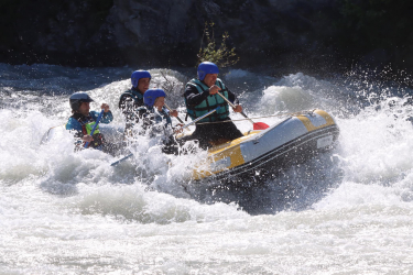Rafting on the durance
