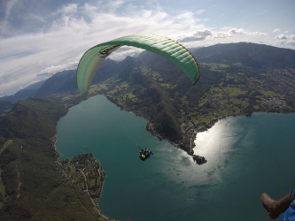 First flight paragliding experience for children