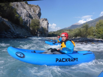 Packraft sur les rivières des Hautes-Alpes